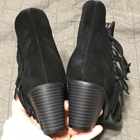 Bass suede fringed leather booties - Picture 4 of 7